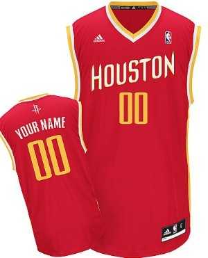 Men & Youth Customized Houston Rockets Red With Gold Jersey-0